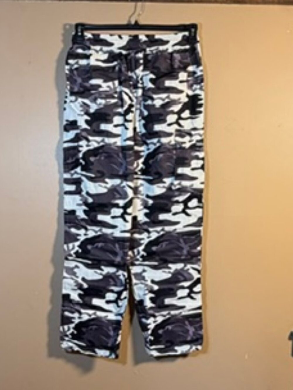 Chefwear Unisex Cargo Pants Black, Grey & White Camo